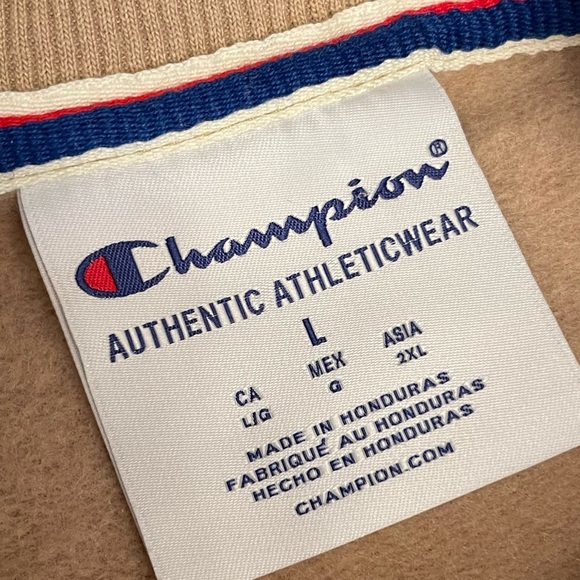 Champion Tan Brown Warm Turtleneck Sweatshirt - Picture 13 of 15